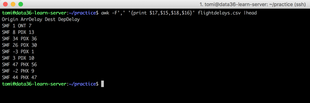 data science command line 9 awk