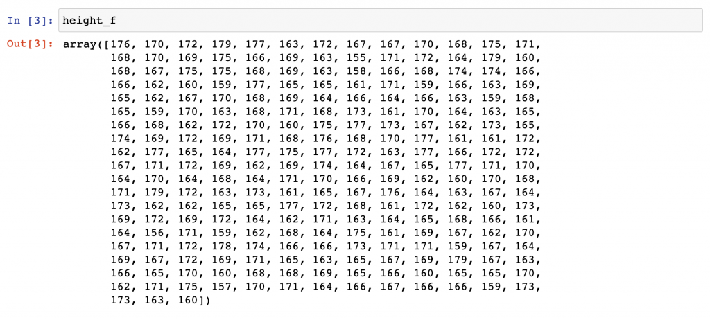 height f python histogram data generated