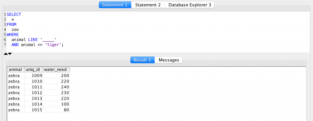 SQL WHERE clause - LIKE and AND